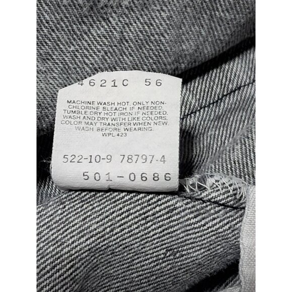 Levis 501 Vintage Acid Wash Denim Jeans 32 x 30 100% Cotton Made In USA - Picture 3 of 12
